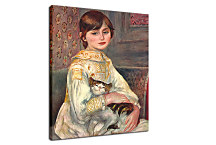 Child with cat renoir obrazy